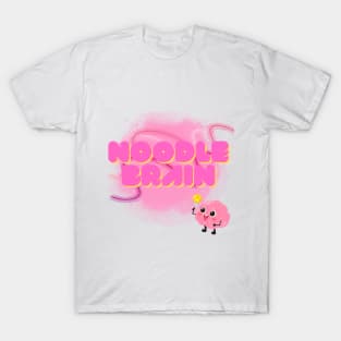 Cute Pink T-shirt for Girls "Noodle Brain" T-Shirt